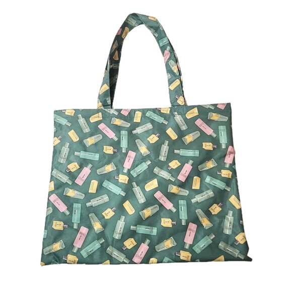 Clinique Handbags - Clinique Tote Bag 16x13" Summer Vibes Green Cosmetic Bottle Design Collectible